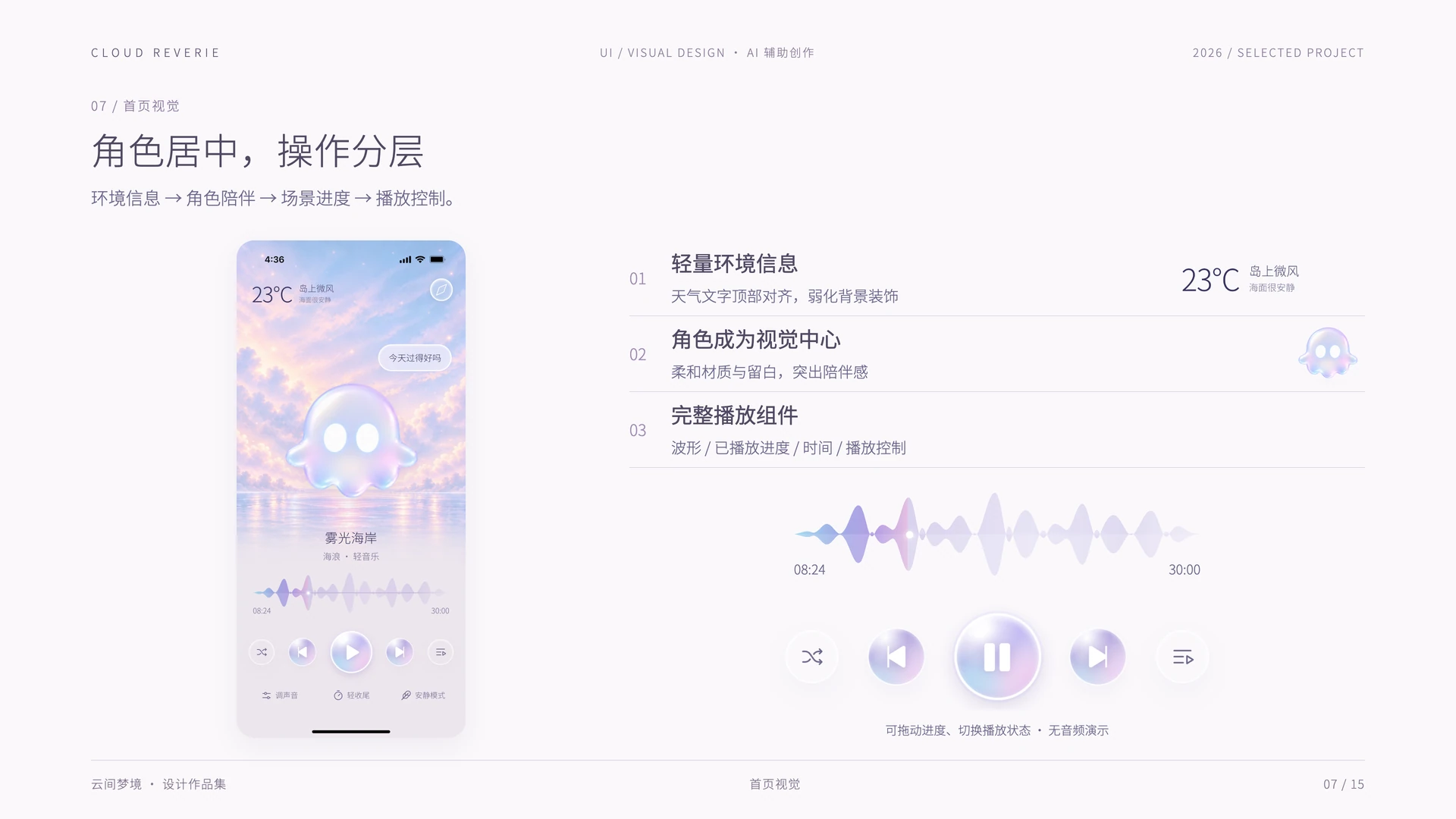 云间梦境：角色居中，操作分层