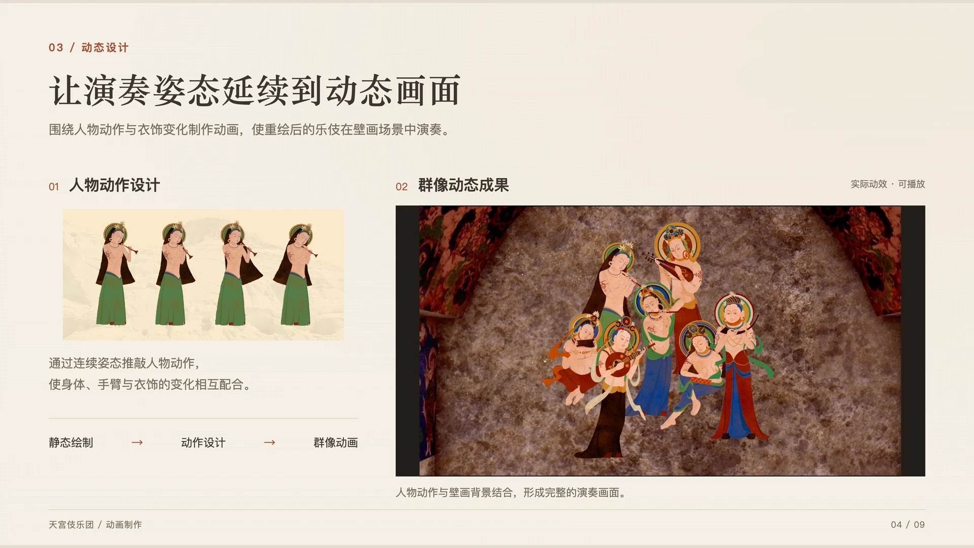 天宫伎乐团：动态设计